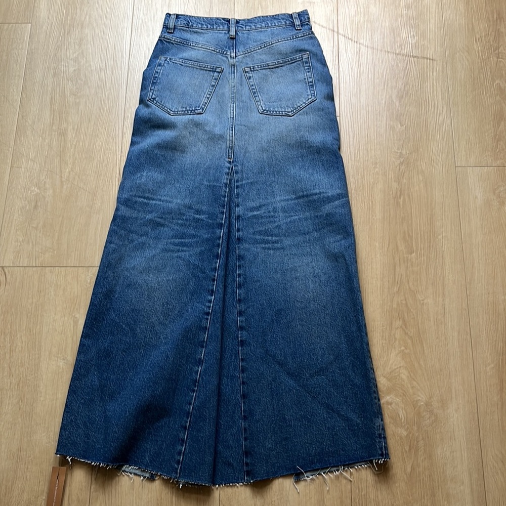 NEW! Reformation Tazz Maxi Denim Skirt, SIZE 23 US 0779 - Picture 5 of 7